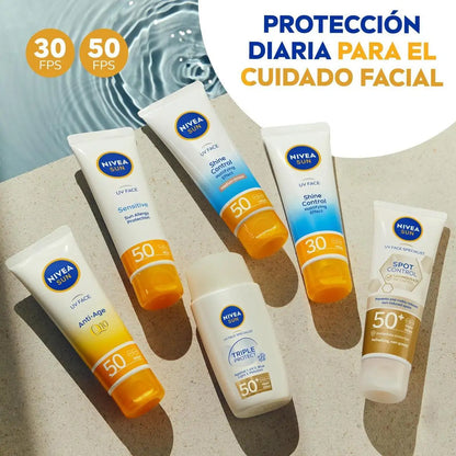 Nivea sun fp 50 anti-aging & anti-stain uv facial sun cream 50ml