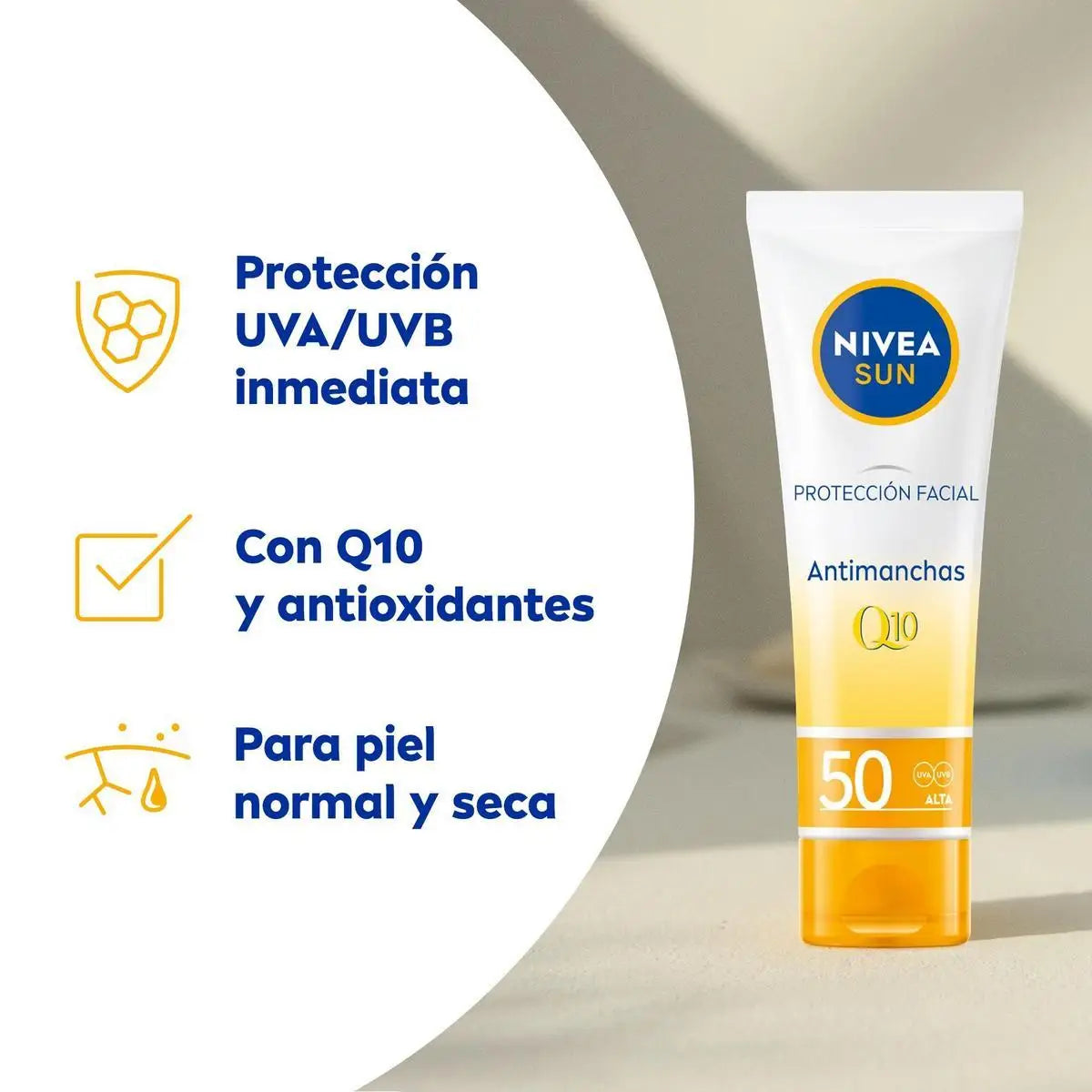 Nivea sun fp 50 anti-aging & anti-stain uv facial sun cream 50ml