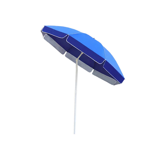 Tropical Beach Umbrella - Kmt Style, colorful striped design, large size for garden, patio, or pool use, high resistance for outdoor activities, ideal sunshade for beach and balcony.