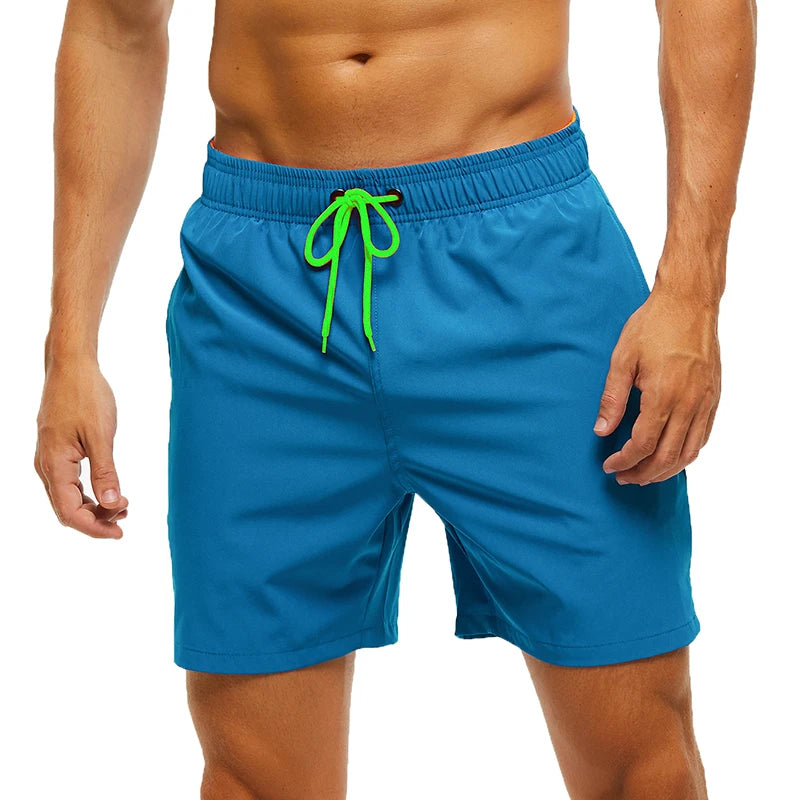 Escatch Brand 2026 Men's Stretch Swim Trunks Quick Dry Beach Shorts With Zipper Pockets and Mesh Lining
