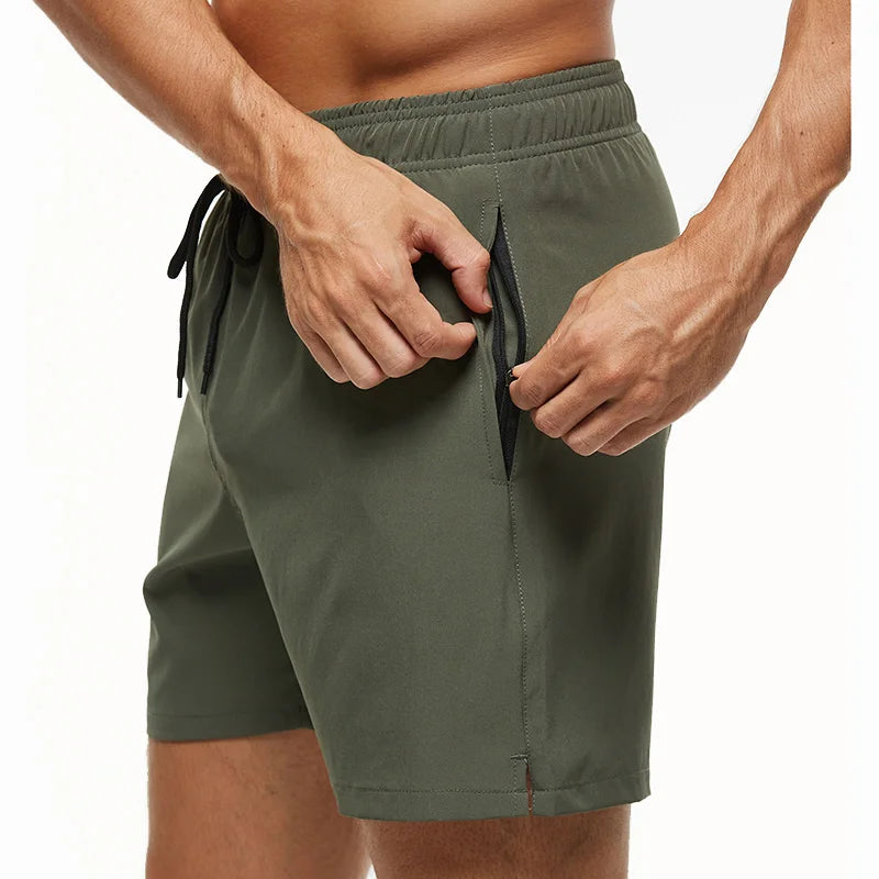 Escatch Brand 2026 Men's Stretch Swim Trunks Quick Dry Beach Shorts With Zipper Pockets and Mesh Lining