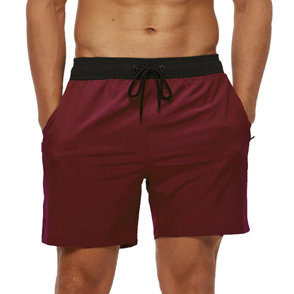 Escatch Brand 2026 Men's Stretch Swim Trunks Quick Dry Beach Shorts With Zipper Pockets and Mesh Lining