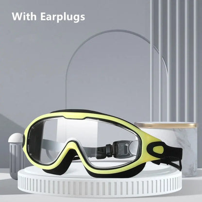 Fashion Waterproof Anti-UV Wide Vision Big Frame Silicone Diving Eyewear Swimming Glasses Swim Eyewear Swimming Goggles