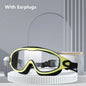 Fashion Waterproof Anti-UV Wide Vision Big Frame Silicone Diving Eyewear Swimming Glasses Swim Eyewear Swimming Goggles