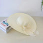Big Bowknot Summer Straw Hat For Women Lady Wide Brim Foldable Retro Color Sunscreen Panama Cap Outdoor Beach Tour Visors Hats