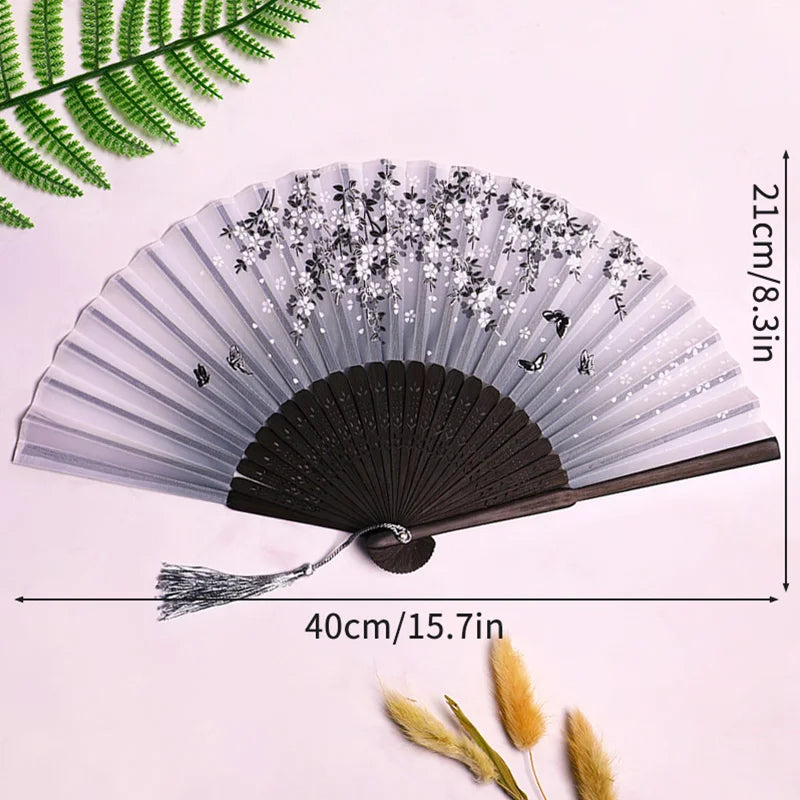 Foldable Fan Hand Fans Folding Fan Hand Dancing Fans Chinese Wedding Fans for Women Japanese Fan Abanico Mujer