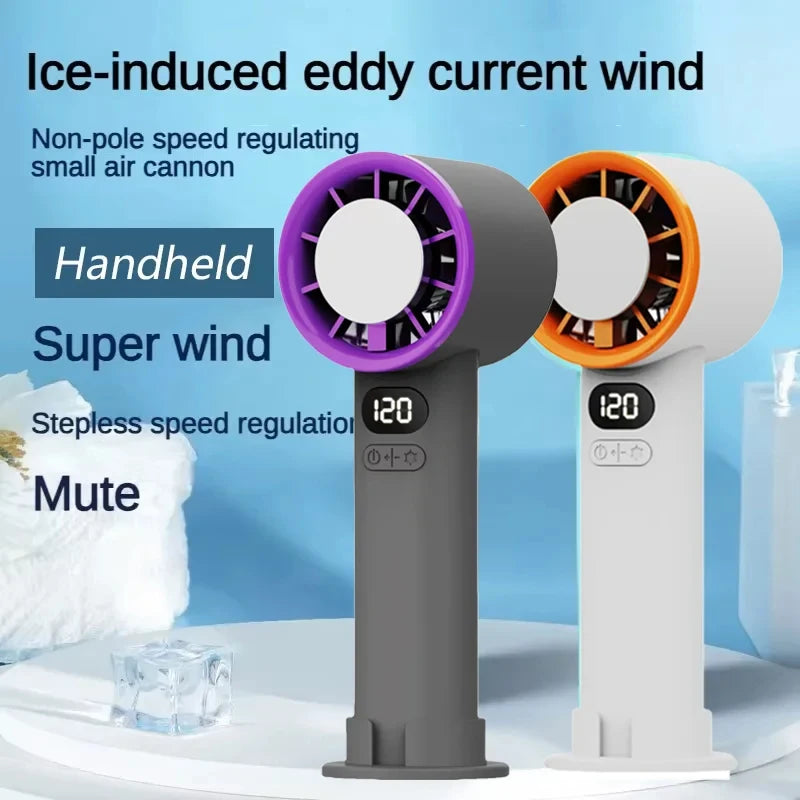 Xiaomi 3000mah Handheld Mini Fan Electric Hand Fans Ice Compress High-Speed Cooling USBRechargeable Portable LED Digital Display