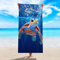 1pc Beach turtle animal printed beach towel, quick drying absorbent beach towel, outdoor sports swimming beach towel