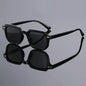1Pc Men's Fashion Glasses New Trendy Square Frame Retro Rivet Y2K Music Festival Cool Street Style Decoration Suitable for Daily