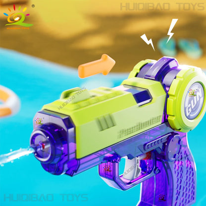 HUIQIBAO Press the small water gun. Summer outdoor interactive beach water play battle. Children's water sprayer toy.