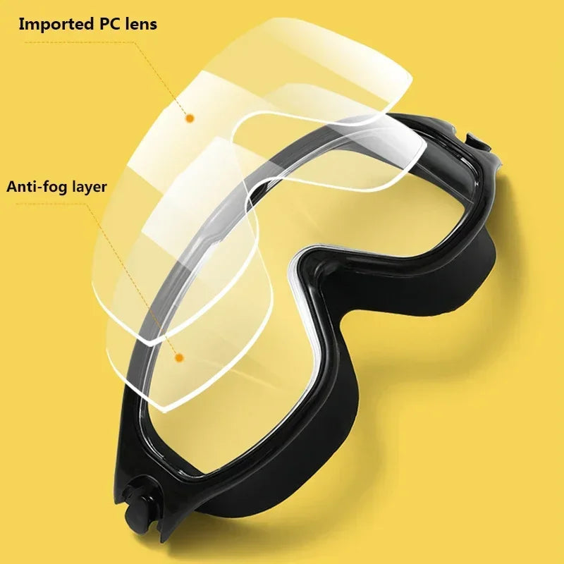 Fashion Waterproof Anti-UV Wide Vision Big Frame Silicone Diving Eyewear Swimming Glasses Swim Eyewear Swimming Goggles