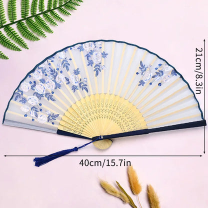 Foldable Fan Hand Fans Folding Fan Hand Dancing Fans Chinese Wedding Fans for Women Japanese Fan Abanico Mujer