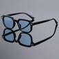 1Pc Men's Fashion Glasses New Trendy Square Frame Retro Rivet Y2K Music Festival Cool Street Style Decoration Suitable for Daily