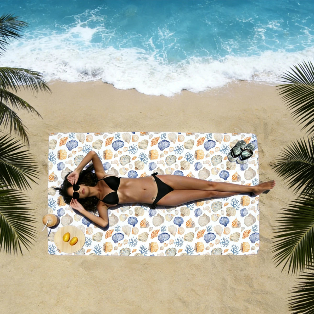 Thin Lightweight Microfiber Beach Towel Sand Free Quick Dry Absorbent Compact Towels for Swimming Pool Camping Beach Accessories