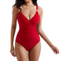 Women's Summer V-neck Swimsuit Slim Bikini One-piece Swimming Suit Bathwear Bathing Suits One Piece Swimsuits Female
