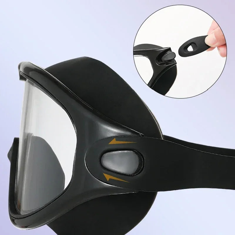 Fashion Waterproof Anti-UV Wide Vision Big Frame Silicone Diving Eyewear Swimming Glasses Swim Eyewear Swimming Goggles