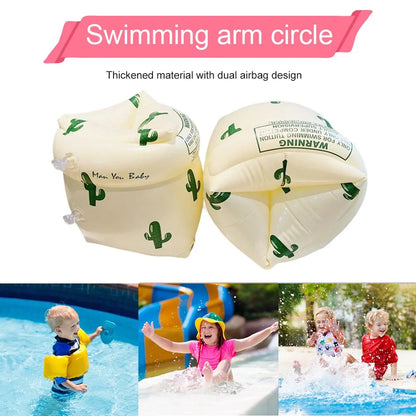 2pcs PVC Inflatable Arm Rings Summer Swimming Arm Floater Kids Pool Float Sleeve Inflatable Pool Buoy Armbands Pool Accessories