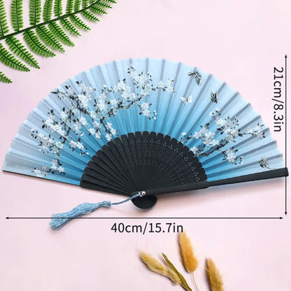 Foldable Fan Hand Fans Folding Fan Hand Dancing Fans Chinese Wedding Fans for Women Japanese Fan Abanico Mujer