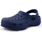 Kidmi New Men's Clogs Sandals Deep Heel Men Flat Sandals Summer Holes Waterproof Home Sandals Outdoor Antiskid Sole Beach Slides