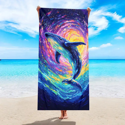 1pc Beach turtle animal printed beach towel, quick drying absorbent beach towel, outdoor sports swimming beach towel