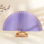 Classical Simple Spanish Plain Fan Handmade Art Craft Pure Wood Folding Fan Solid Color Decorative Props Fan Party Gift