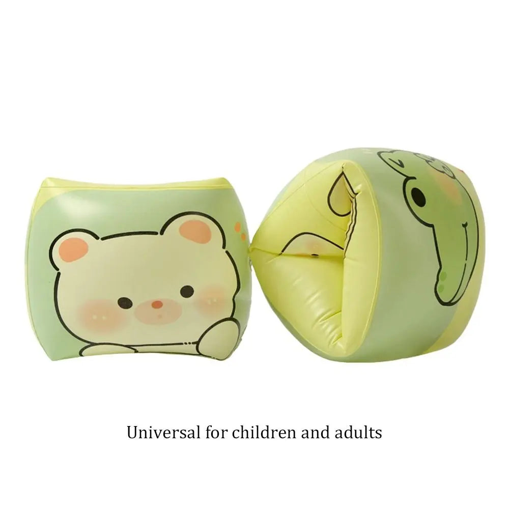 1pair Durable Safety Arm Floats Thickened PVC Swim Tube Inflatable Wear-Resistant Float Sleeve for Adult Kids