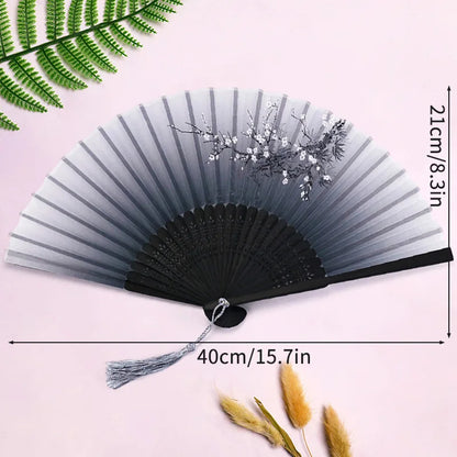 Foldable Fan Hand Fans Folding Fan Hand Dancing Fans Chinese Wedding Fans for Women Japanese Fan Abanico Mujer