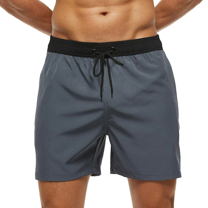 Escatch Brand 2026 Men's Stretch Swim Trunks Quick Dry Beach Shorts With Zipper Pockets and Mesh Lining
