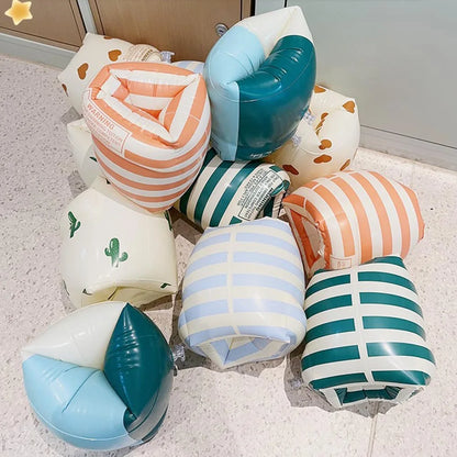 2pcs PVC Inflatable Arm Rings Summer Swimming Arm Floater Kids Pool Float Sleeve Inflatable Pool Buoy Armbands Pool Accessories