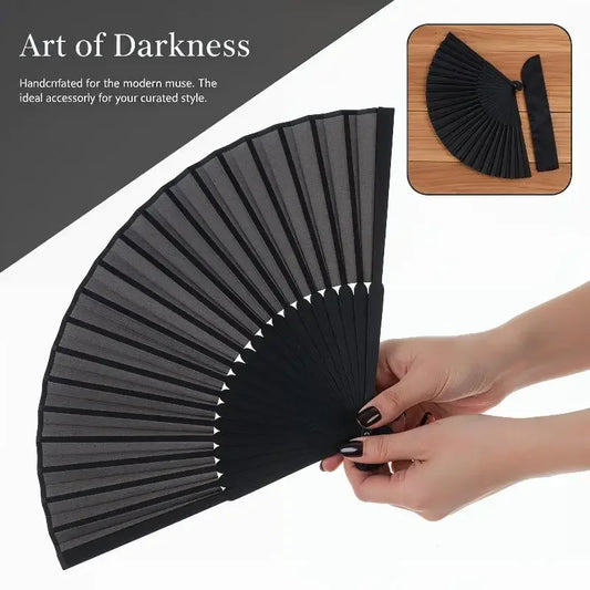 1PCS 2026 NEW Black Hand Fan Vintage Folding Fans Wedding Party Favor Supplies Dance Home Party Folding Decorative Fans