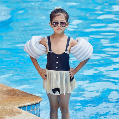 1pair Durable Safety Arm Floats Thickened PVC Swim Tube Inflatable Wear-Resistant Float Sleeve for Adult Kids