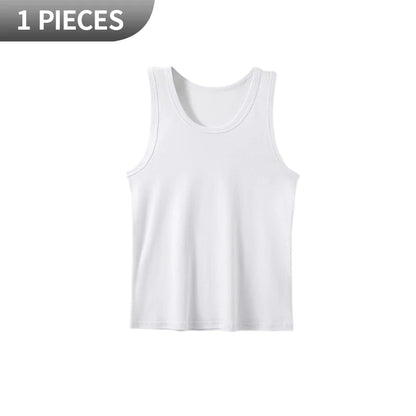 1/3 Pack Four Seasons Men's Cotton Joker Vest Teenagers Simple Fit Sports Fitness T-shirt Middle-aged Casual Sleeveless Shirt