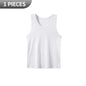 1/3 Pack Four Seasons Men's Cotton Joker Vest Teenagers Simple Fit Sports Fitness T-shirt Middle-aged Casual Sleeveless Shirt