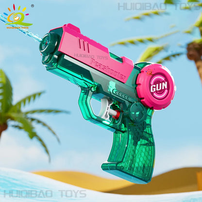 HUIQIBAO Press the small water gun. Summer outdoor interactive beach water play battle. Children's water sprayer toy.