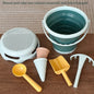 Beach Toys Collapsible Bucket Collapsible Carrying Bucket Sand Bucket 7-in-1 Toys, Shovel Rake Ice Cream Toys Kids Beach Toy