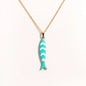 Waterproof Cute Colorful Enamel Fish Pendant Necklaces For Women Girls Lovely Stainless Steel Gold Color Summer Beach Jewelry