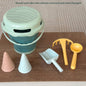 Beach Toys Collapsible Bucket Collapsible Carrying Bucket Sand Bucket 7-in-1 Toys, Shovel Rake Ice Cream Toys Kids Beach Toy