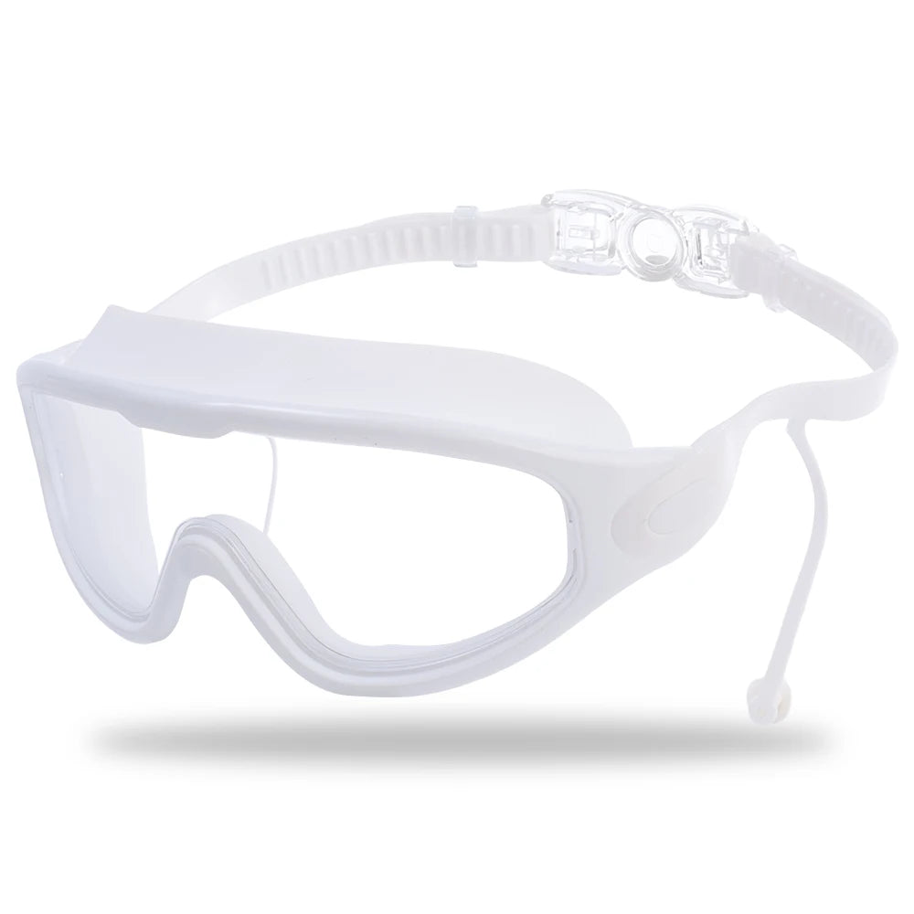 Swimming Goggles Silicone Swim Glasses Big Frame with Earplugs Men Women Professional HD Anti-fog Eyewear Swimming Accessories