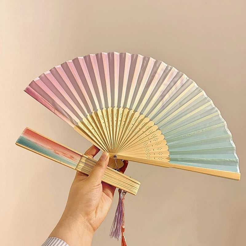 Foldable Fan Hand Fans Folding Fan Hand Dancing Fans Chinese Wedding Fans for Women Japanese Fan Abanico Mujer