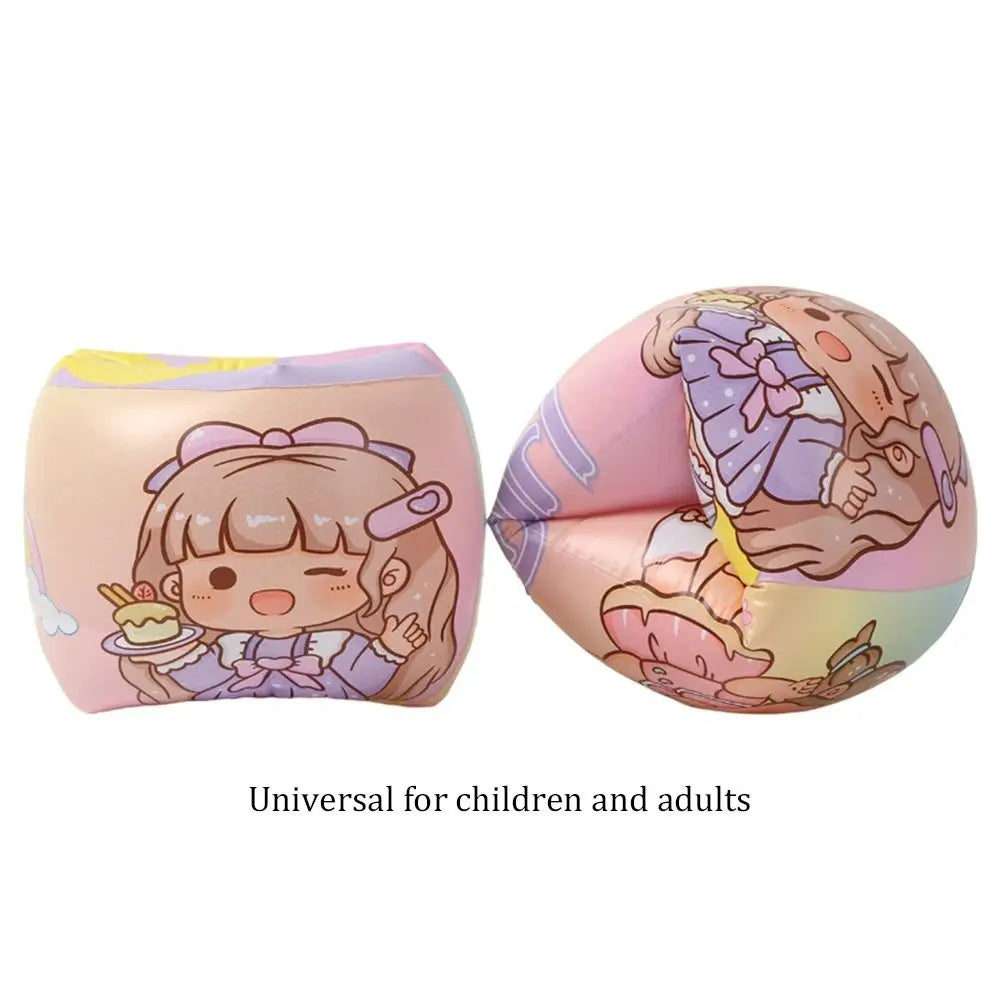 1pair Durable Safety Arm Floats Thickened PVC Swim Tube Inflatable Wear-Resistant Float Sleeve for Adult Kids