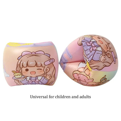 1pair Durable Safety Arm Floats Thickened PVC Swim Tube Inflatable Wear-Resistant Float Sleeve for Adult Kids