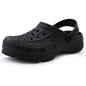 Kidmi New Men's Clogs Sandals Deep Heel Men Flat Sandals Summer Holes Waterproof Home Sandals Outdoor Antiskid Sole Beach Slides