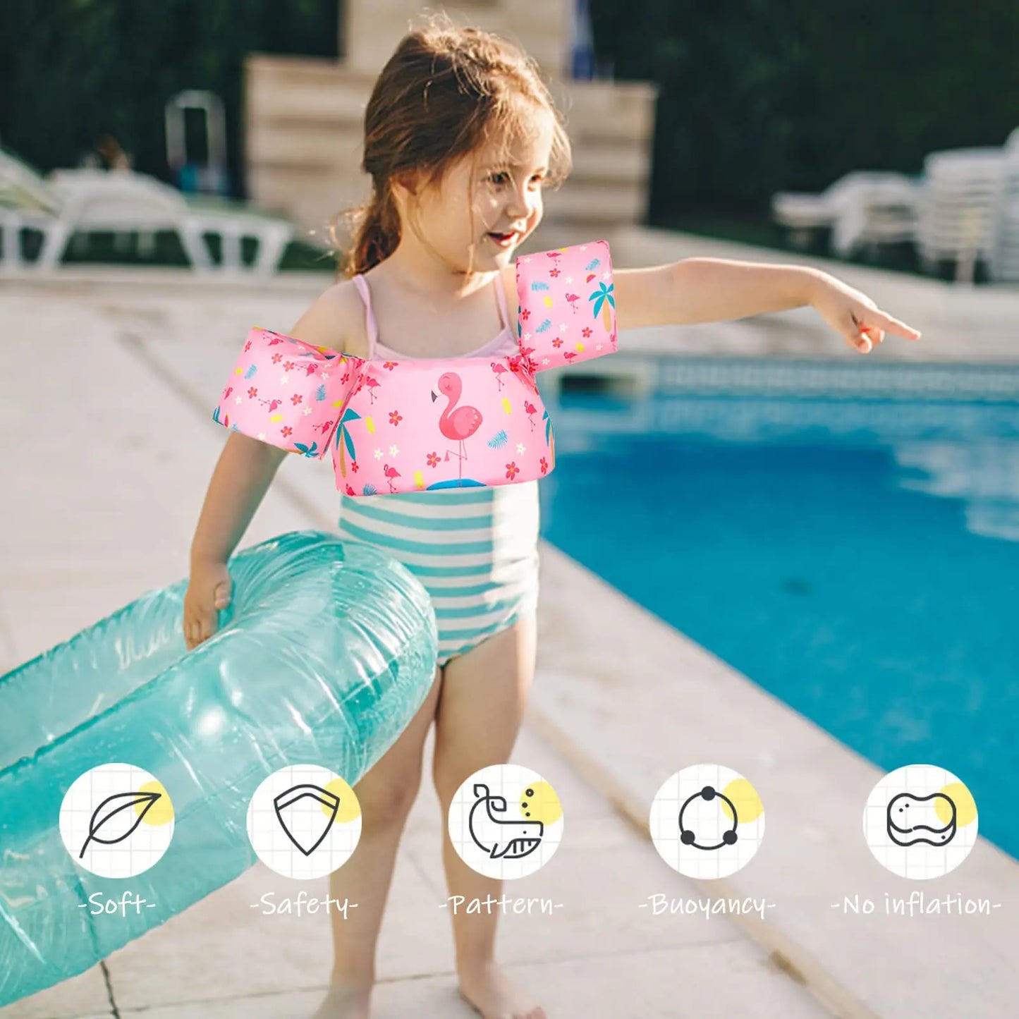 Safe Baby Float Arm Sleeve Floating Ring Buoyancy  Swim Foam Armbands Kid Swimming Equipment Pool Toys Comfortable