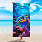 1pc Beach turtle animal printed beach towel, quick drying absorbent beach towel, outdoor sports swimming beach towel