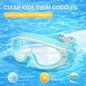 JSJM New Kids Swimming Goggles Big Frame HD Wide View Anti-Fog Waterproof Swim Mask For Boys Girls Ages 3-15 Multi-Color Choice