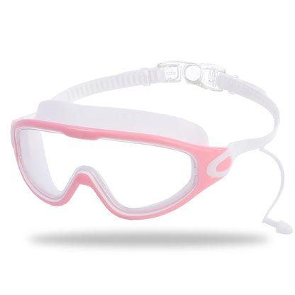 Swimming Goggles Silicone Swim Glasses Big Frame with Earplugs Men Women Professional HD Anti-fog Eyewear Swimming Accessories