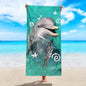 1pc Beach turtle animal printed beach towel, quick drying absorbent beach towel, outdoor sports swimming beach towel