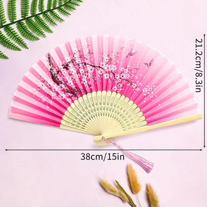Foldable Fan Hand Fans Folding Fan Hand Dancing Fans Chinese Wedding Fans for Women Japanese Fan Abanico Mujer