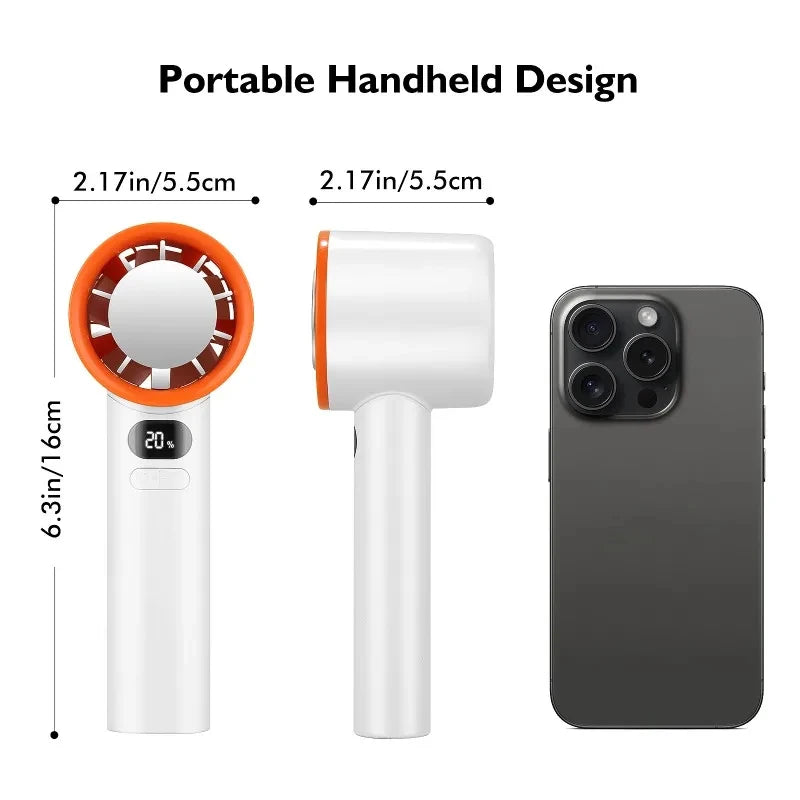 Xiaomi 3000mah Handheld Mini Fan Electric Hand Fans Ice Compress High-Speed Cooling USBRechargeable Portable LED Digital Display
