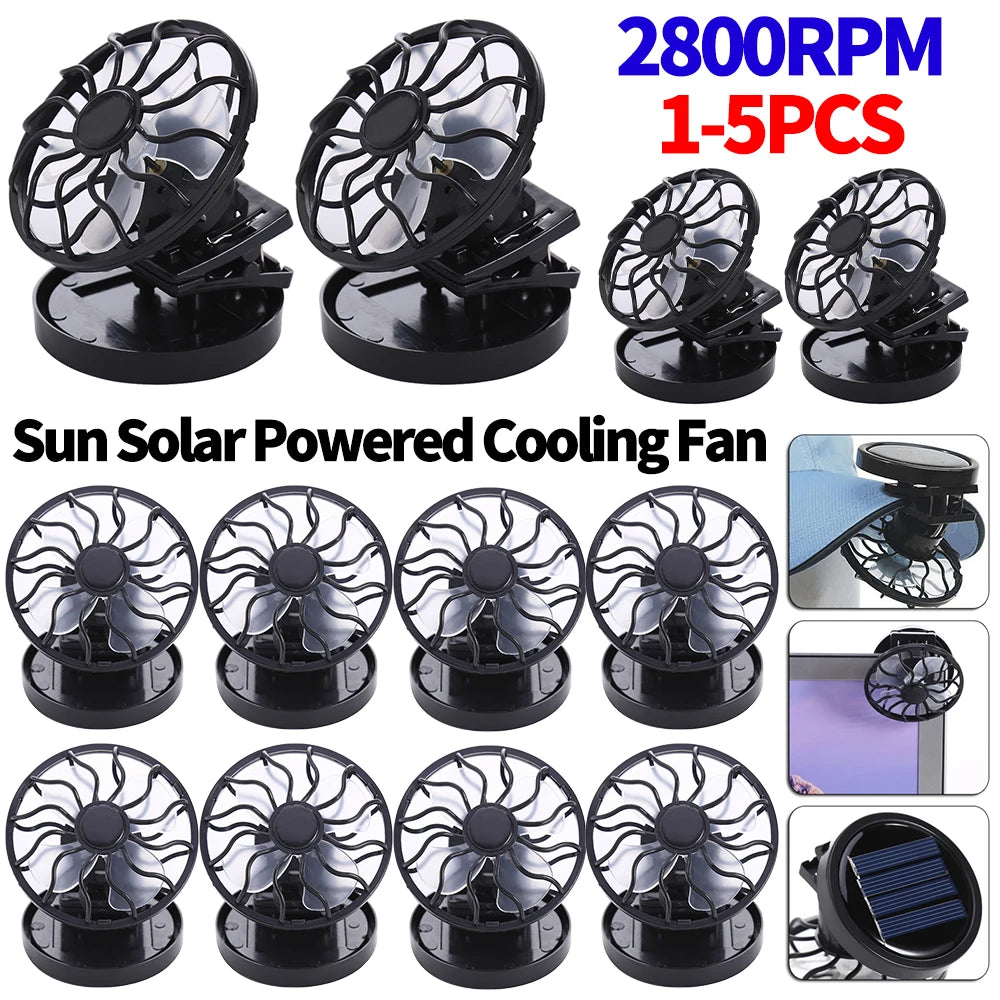 Portable Mini Solar Powered Clip Fan Outdoor Cap Clip Cooler Desktop Electric Fan Student Dormitory Ventilador Cooling Appliance